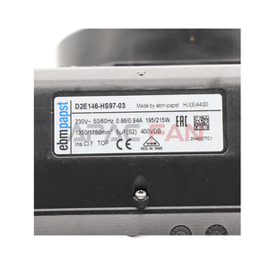 D2E146-HS97-03 146mm AC Centrifugal Blower 230VAC 1800RPM 530CFM 180W Fume Extraction <b>Fan</b> - Product Image 3