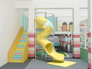 Mise à jour commerciale <span class=keywords><strong>Center</strong></span> de jeux intérieure avec Train pistes autour, Réservoir et <span class=keywords><strong>Rocket</strong></span> moule, Et de longues diapositives Standard de l'ue, Tuv EN1176 - Product Image 6