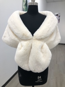 Haute qualité Eco <span class=keywords><strong>fourrure</strong></span> femmes châles et enveloppes <span class=keywords><strong>blanc</strong></span> bas prix Vintage col mariage mode <span class=keywords><strong>fourrure</strong></span> étole - Product Image 2