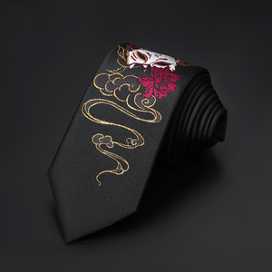 Anime Jujutsu Kaisen Nanami Kento Nana Akira Yoshikage JOJO Skull Nine-Tailed Fox Spirit Tie 100% Polyester Jacquard Printed Tie - Product Image 3