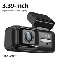 Caméra embarquée 4K OEM avec 2 caméras, ADAS, G-Sensor, Wifi, GPS, enregistreur de conduite 3 canaux, écran IPS 3,39 pouces, boîte noire universelle pour voiture