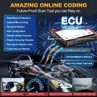 Launch X431 Pro Elite Originale con 32+ Funzioni di Servizio, Macchina Diagnostica Bidirezionale per Auto