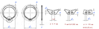 65Mn Spring Steel Zinc Finish External Shaft Circlip C-Type Elastic Retaining Ring Snap Clip 23.2mm 46-54Hrc DIN