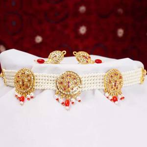 Elegante conjunto de collar hecho a mano para mujer, fiesta de boda y joyería para ocasiones especiales a los mejores precios de la India - Product Image 2