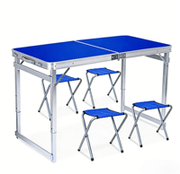 Table pliante portable HANTU en alliage d'aluminium pour extérieur, réglable à la main, style moderne et simple, idéale pour la maison, la location, les marchés nocturnes et les stands.