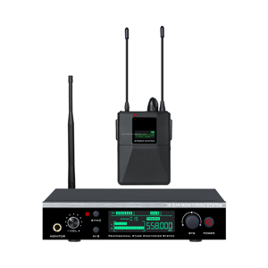 Système de monitoring intra-auriculaire sans fil UHF, son stéréo, double antenne pour une réception stable. Vente en gros directe d'usine, coopération OEM - Product Image 1