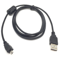Câble USB 2.0 Mini vers A haute vitesse avec anneau magnétique anti-interférence pour transfert et charge des appareils anciens