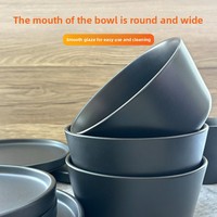 Vaisselle en porcelaine multicolore de style européen simple pour 4-6 personnes, compatible lave-vaisselle et micro-ondes, sans plomb ni chrome, qualité alimentaire, idéale pour hôtels et cadeaux