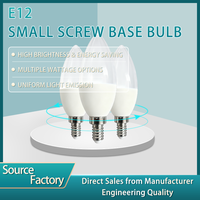 Bombilla LED B12 E12 con Certificación ETL FCC, Regulable por Triac, Lámpara Decorativa para Candelabros y Lámparas de Vela