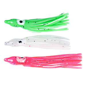 Vendita all'Ingrosso SO128 Esche da <span class=keywords><strong>Pesca</strong></span> <span class=keywords><strong>Artificiali</strong></span> Morbide in Plastica a Forma di Polpo e Calamaro <span class=keywords><strong>con</strong></span> Gonnellino in Silicone, 5 cm 0.8 g, 6 Pezzi/Busta - Product Image 2