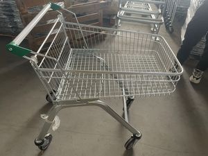 Carrello a mano in metallo per supermercato a gamba alta con fondo alto - Product Image 5