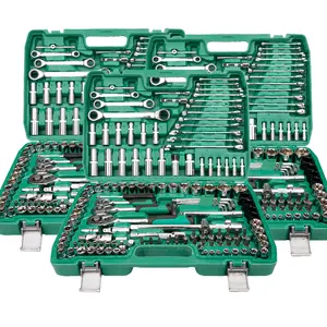 Juego <span class=keywords><strong>de</strong></span> Llaves <span class=keywords><strong>de</strong></span> Trinquete <span class=keywords><strong>de</strong></span> 151 Piezas, 1/2", 1/4", 3/8", Juego <span class=keywords><strong>de</strong></span> Herramientas con Caja, Llaves Inglesas, Reparación <span class=keywords><strong>de</strong></span> Automóviles, Mecánica - Product Image 1