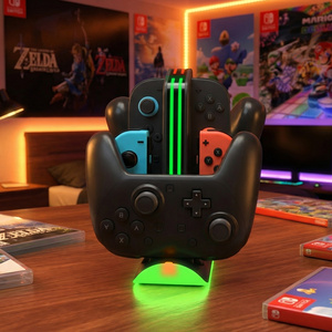 DOBE Ergonomic Design <strong>Switch</strong> Charging <strong>Stand</strong> 6 in 1 Controller Charger RGB Charging Dock for <strong>Switch</strong> OLED 2 Joycon Pro Controller - Product Image 2