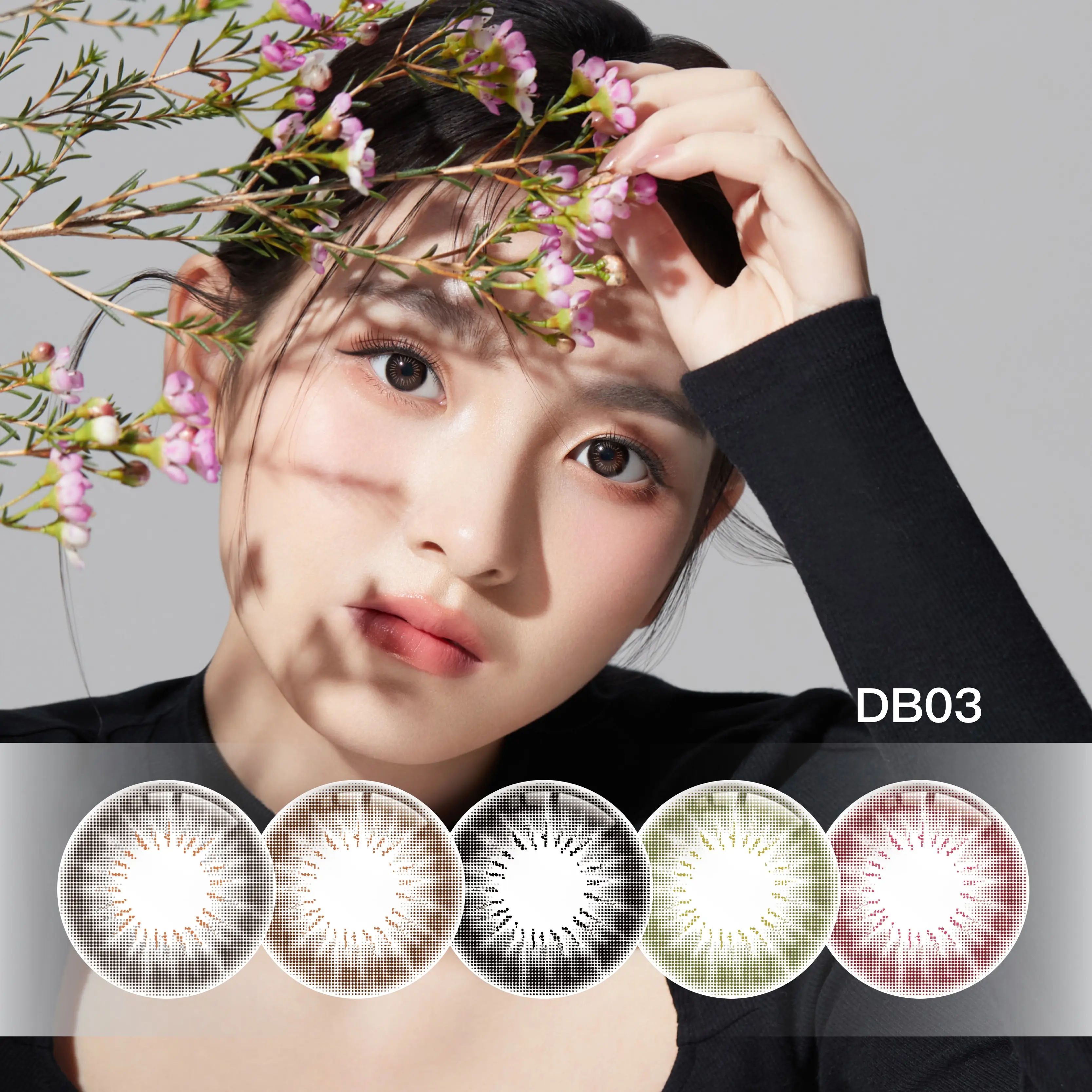 DB03 12 Farbige Schönheits farbe Augenkontakt linsen Kostenlose Probe New Look Hochwertige Kontaktlinsen