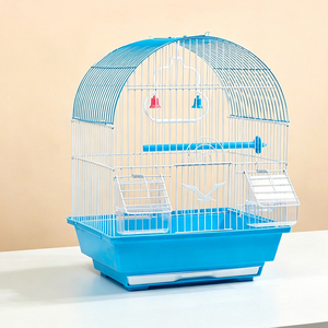 Nouvelle Cage à Oiseaux en Métal Bleue Style Canari pour Petits Oiseaux, Nid et Cage d'Élevage pour Petits Animaux - Product Image 6