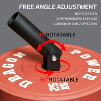 Accessoire d'entraînement de fitness pour la maison et la salle de sport : Insert de barre en acier rotatif à 360 degrés pour barre en T et attache Landmine