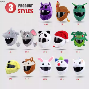 CQHZJ人気のオートバイ用ヘルメットカバー面白いウサギ耳ぬいぐるみヘルメットフルフェイス保護カバー楽しい乗り物とギフト - Product Image 6