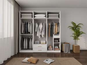 Armadio Moderno Eco-Friendly per Camera da Letto - Mobili Modulari con Pannelli in Legno Massello Laminato, Grande Capacità e 5+ Cassetti - Product Image 4