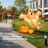 Decoración de Halloween para Exteriores, Linterna de Fantasma, Luz de Calabaza, para Jardín, Parque Temático, Festival