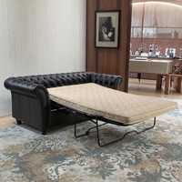 Canapé design de luxe moderne style européen en cuir velours Chesterfield à dossier rectangulaire pour meubles de salon d'hôtel