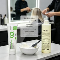YOORGANIC Crème décolorante professionnelle pour salon, marque privée, 9 niveaux d'éclaircissement capillaire