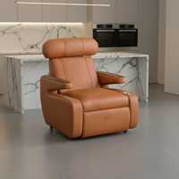 Canapé fonctionnel de luxe design, siège d'avion réglable, fauteuil de massage en cuir souple