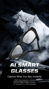 Lunettes Intelligentes OEM avec IA M10A, Caméra HD 2000W, Batterie 340mAh, Traduction, Assistant Vocal, Lunettes Connectées - Product Image 2