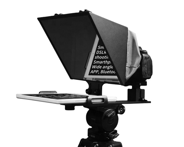 Feelworld Tp13a Wide Angle Teleprompter Supports up to 11" Smartphone/tablet Prompting Smartphone Dslr Recording App Remote Cont