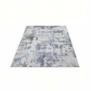 Tappeto Astratto Loom Luxe 8X10 Rettangolare Grigio Denim, Antimacchia e Antipolvere per Soggiorno, Ufficio e Sala da Pranzo - Product Image 1