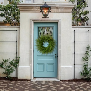 24 "thực tế nhân tạo norfolk thông Vòng hoa cây xanh Vòng hoa cho trong nhà ngoài trời cửa trước kỳ nghỉ trang trí Giáng sinh - Product Image 2