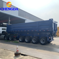 Heavy Duty neuf ou d'occasion 4 essieux 45m3 tracteur hydraulique benne remorque grappin Roll Off Dump Semi remorques Kit