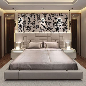 Cadre de lit rembourré moderne, taille double, avec finition en cuir et base en bois robuste, design durable - Product Image 4