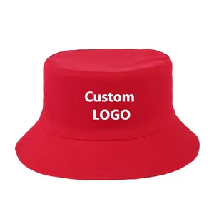 Men Bucket Hat Wholesale Design Custom Bucket Hat Logo Embroidery Printed Reversible Bucket Caps Men Women Ladies 100% Polyester Cotton