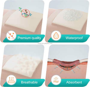 Pansement en mousse de silicone YOJO avec bordure, lot de 20, adhésif 4"x4", pansement imperméable pour soins des plaies - Product Image 5