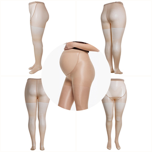 Pantaloncini a Compressione Medica <span class=keywords><strong>per</strong></span> Maternità, Leggings Premaman con Bottoni e Fascia Elastica <span class=keywords><strong>per</strong></span> Protezione Addominale, Calze a Compressione a Vita Alta - Product Image 4
