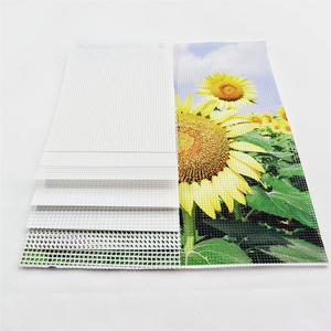 PVC Coated Polyester Mesh UV Printing Media Luar Ruangan PVC Mesh Banner dengan Liner