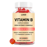 Gummies de Vitamine B Complex OEM |   Marque privée avec acide folique et vitamine B12 |   Soutien contre le stress et pour l'énergie