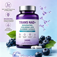Complément alimentaire beauté pour la peau Lanoric OEM, vitamine Trans NAD+, resvératrol, acide hyaluronique, myrtille 500 mg, capsules antioxydantes