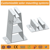 Système de support solaire photovoltaïque en aluminium ArtSign, installation facile, structure de montage au sol et sur toit plat