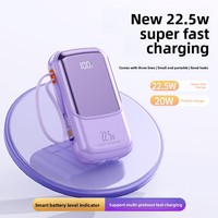 Batterie externe certifiée 3C KP200 20000mAh 22.5W à charge ultra-rapide, idéale pour les cadeaux d'affaires, le streaming en direct et l'alimentation mobile personnalisée