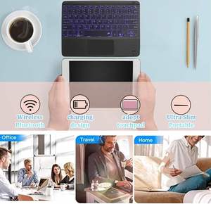 Clavier sans fil Bluetooth, clavier turc Qwerty sans fil, clavier russe sans fil, claviers sans fil rétroéclairés LED pour TV Box - Product Image 2