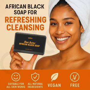 <span class=keywords><strong>Savon</strong></span> noir africain Luxfume, beurre de karité brut, végan, contrô<span class=keywords><strong>le</strong></span> du sébum, nettoyage en profondeur, hydratant, barre <span class=keywords><strong>pour</strong></span> une <span class=keywords><strong>peau</strong></span> éclatante, fait à la main, sans produits agressifs - Product Image 5