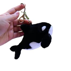 Requin bleu dauphin phoque et épaulard 12cm porte-clés pendentif doux peluche jouet pour enfants dessin animé Animal marin cadeau - Product Image 5