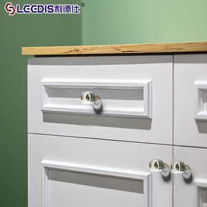LCCDIS Crystal Brass Cabinet Knobs Octagonal Minimalist Style For <b>Wardrobe</b> Furniture Handles - Product Image 2