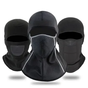 1 foro pieno di colore puro colore maschera da sci Logo personalizzato uomini e donne un foro disegno cappello caldo inverno maschera da sci Unisex passamontagna