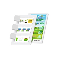 Tarjetas de juego de cartón dúplex personalizadas con impresión de la Tierra Verde de doble cara, con 3 ventanas y tirador, para venta al por mayor