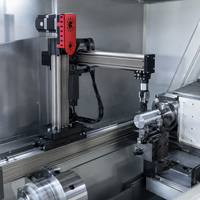 Table coulissante robotisée CNC à 3 axes XYZ de 45 mm en acier allié de haute précision 0,05 mm avec guidage linéaire et roulement pour l'automatisation de tourneuse