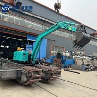 Excavatrice amphibie écologique pour la restauration des zones humides |   Excavatrice flottante de précision pour le dragage environnemental