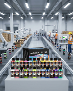 Reliable Factory Color Stability Fast-drying Eco-friendly Acrylic Paint for Canvas and <b>Paper</b> Art - Product Image 2