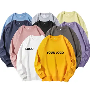 Factory price 100% polyester cotton feel sublimation sweatshirt crewneck US size custom logo hoodies sweatshirts